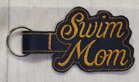 Swim Mom Keychain - Forever Stitches