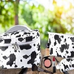 Cow Print Travel Set  ***PREORDER*** - Forever Stitches