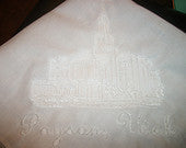 LDS Womens Temple Handkerchief with 2 additional lines - Forever Stitches