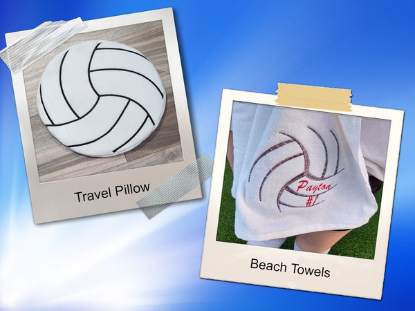 Travel Pillow and Beach Towel Combo - Forever Stitches